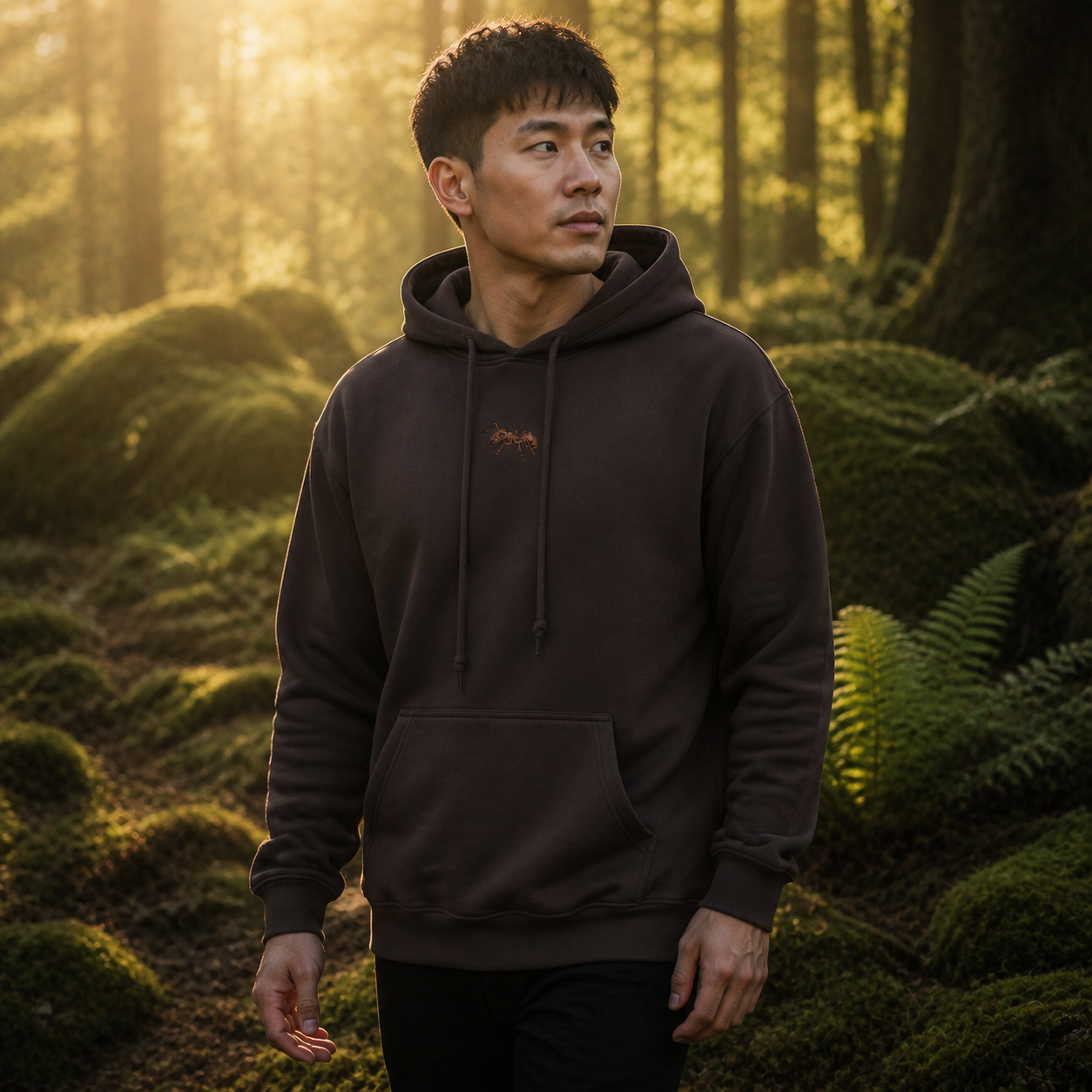 Ant Hoodie – Strength in Unity in Dark Chocolate – Bright Future product image