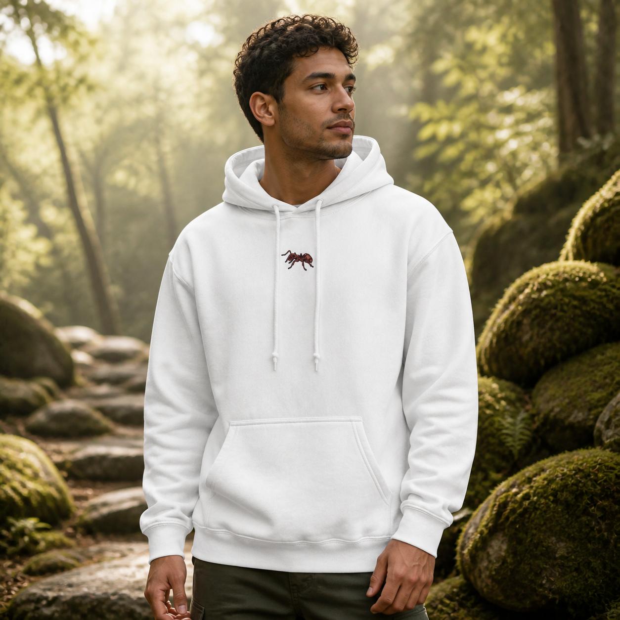 Ant Hoodie – Strength in Unity in White – Bright Future product image