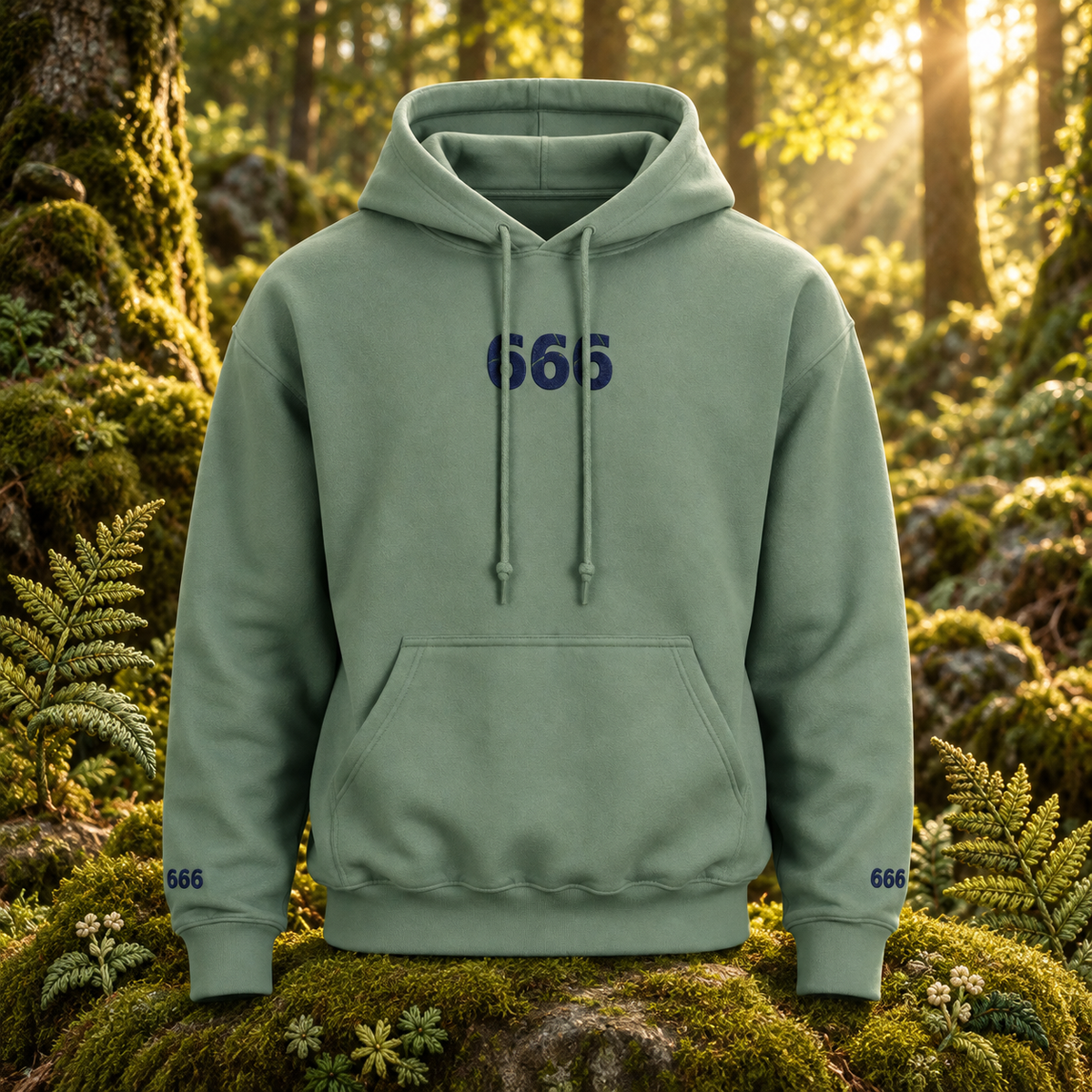 666 - Forest - Inner Reflection — original product design in a realistic scene with embroidered environmental details.