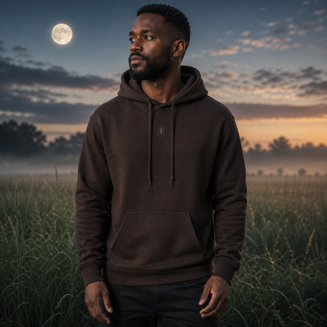Cricket Hoodie – Awareness & Opportunity in Dark Chocolate – Bright Future product image