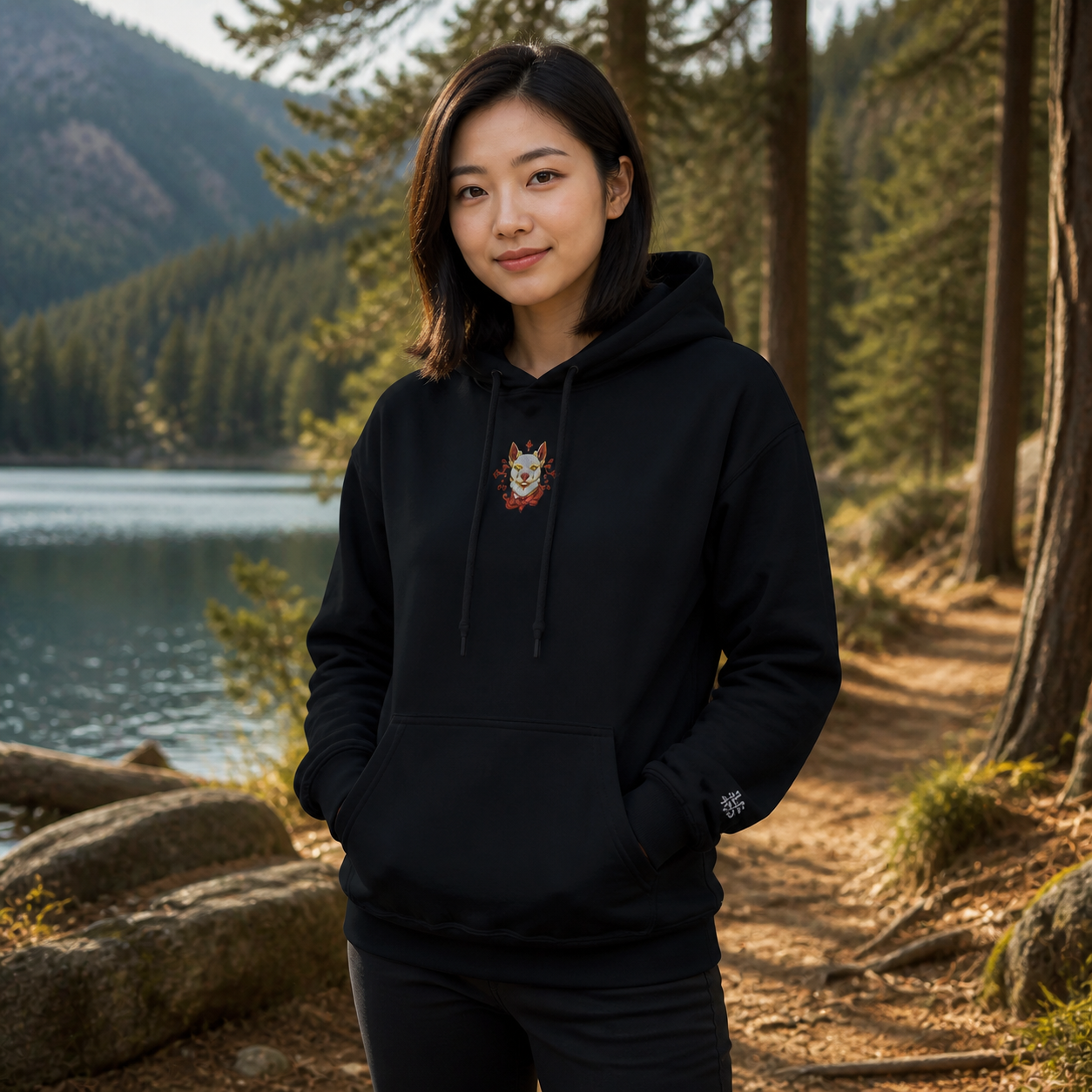 Dog Chinese Zodiac Hoodie in Black – Bright Future product image