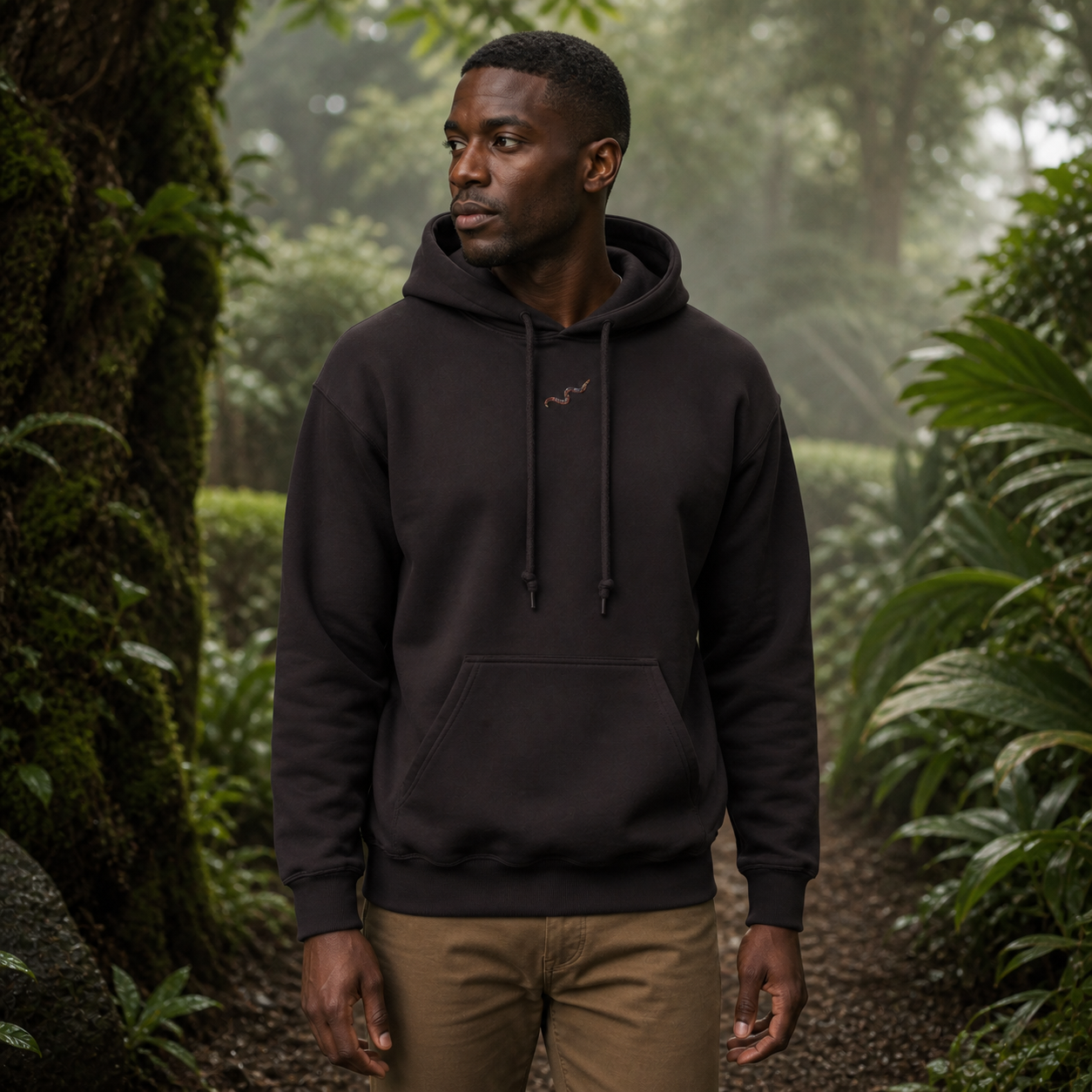 Earthworm Hoodie Hoodie – Growth & Renewal in Dark Chocolate – Bright Future product image