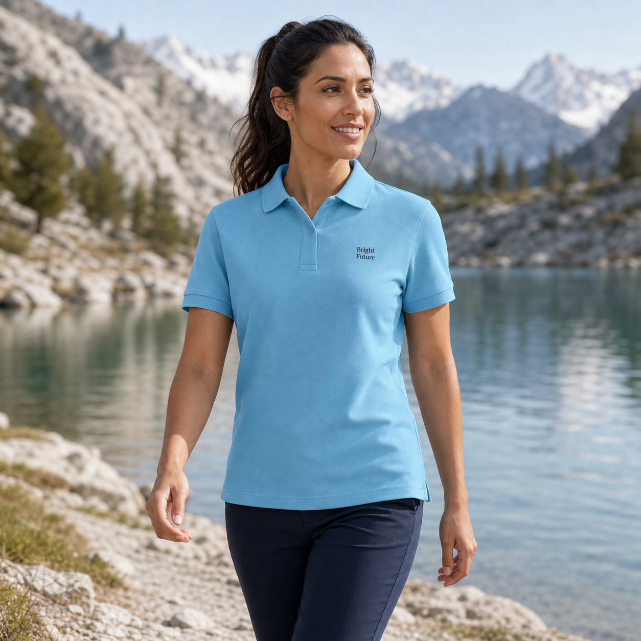 Bright Future Premium Piqué Polo Shirt