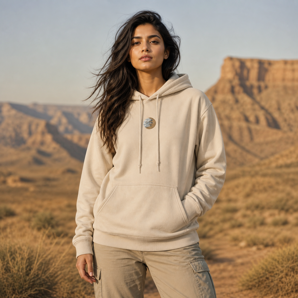 Jupiter Planet Hoodie in Sand – Bright Future product image