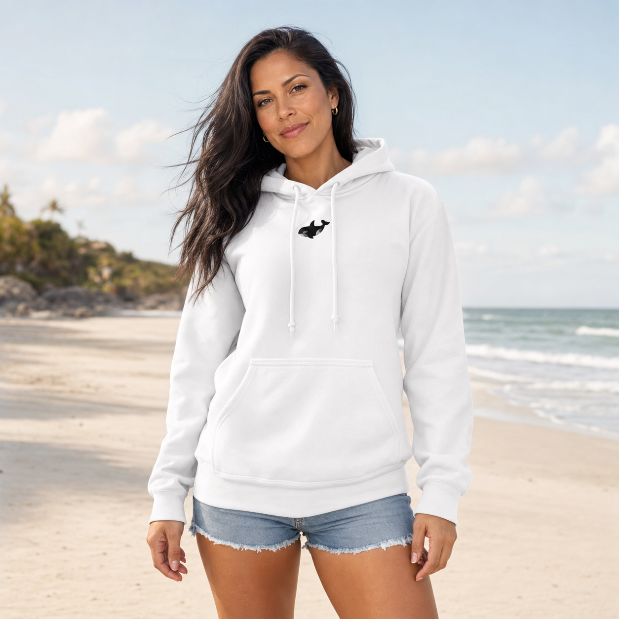 Killer Whale Hoodie in White – Bright Future product image