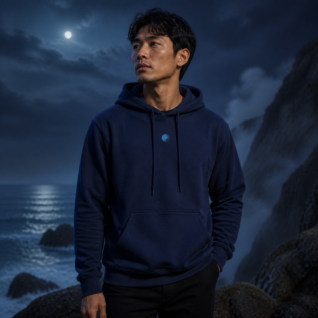 Neptune Planet Hoodie in Navy – Bright Future product image