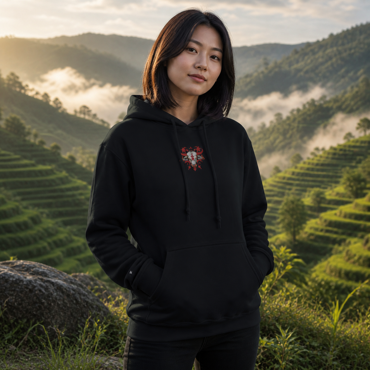 Ox Chinese Zodiac Hoodie in Black – Bright Future product image