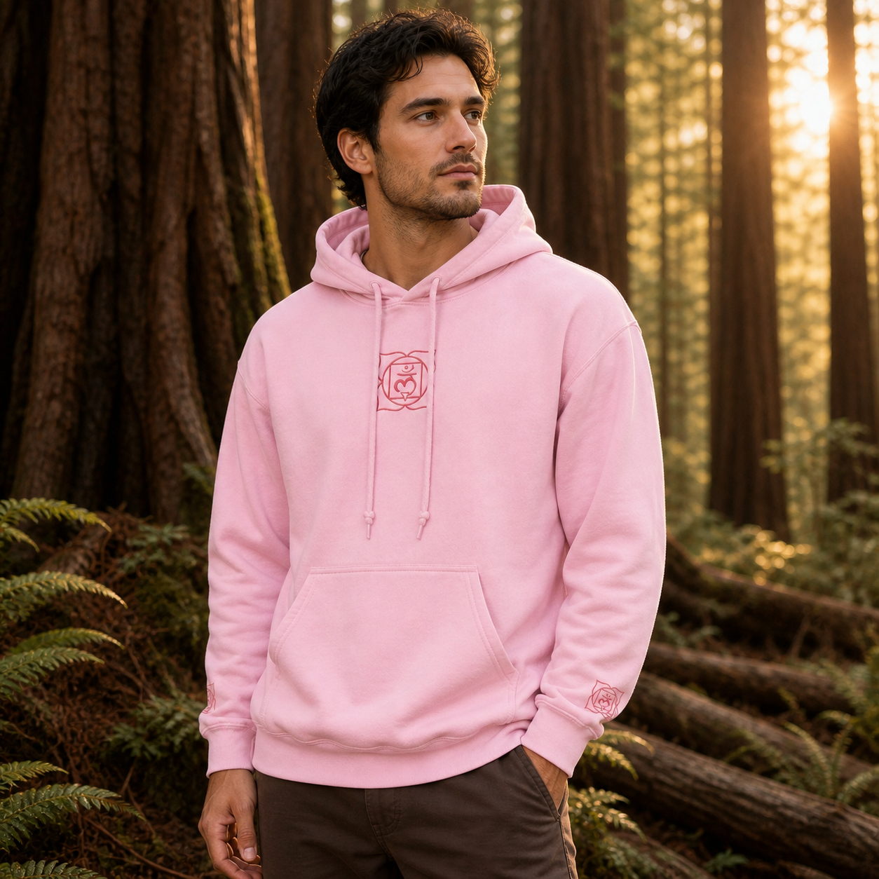Root Chakra Hoodie in Light Pink – Bright Future product image