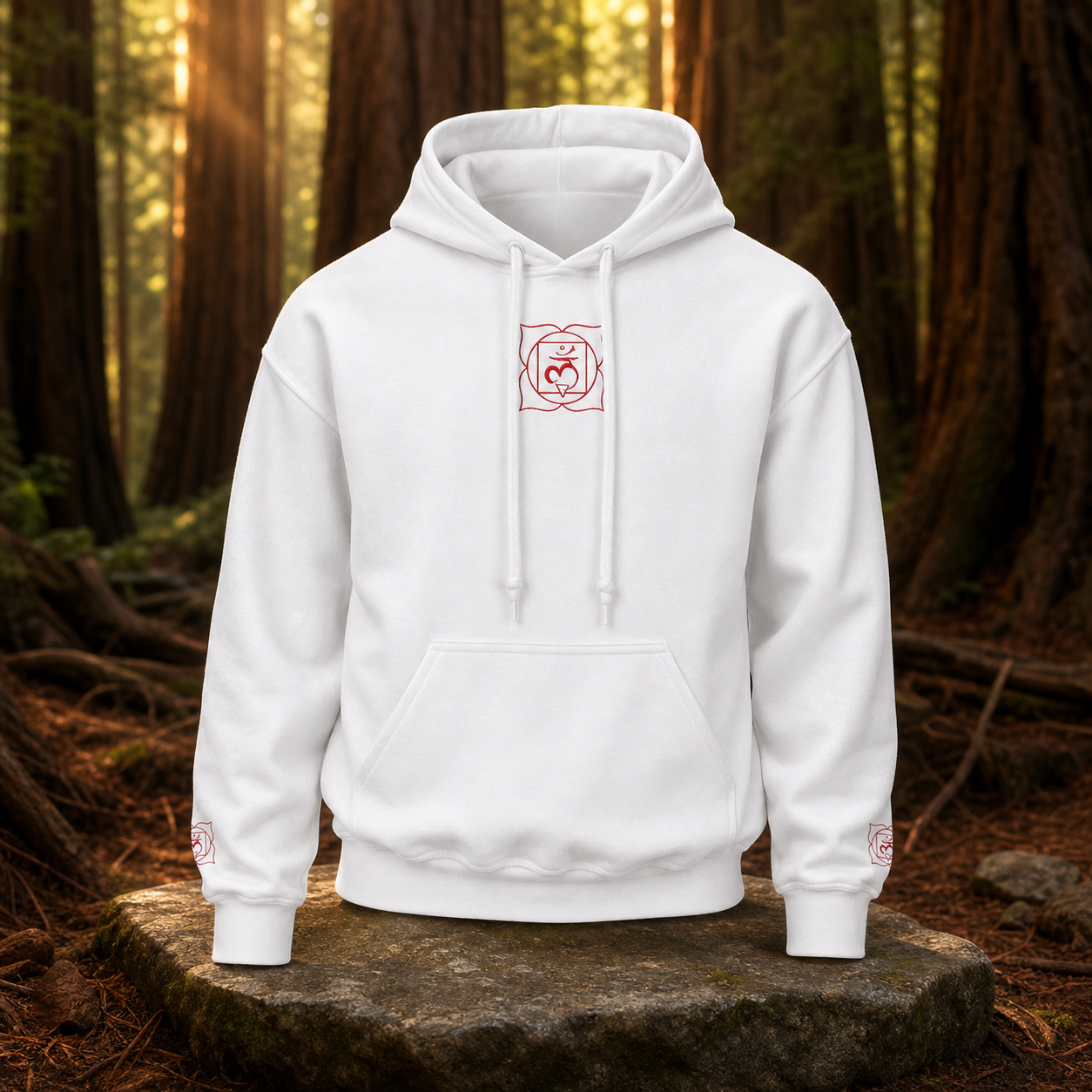 Root Chakra Hoodie in White – Bright Future product image