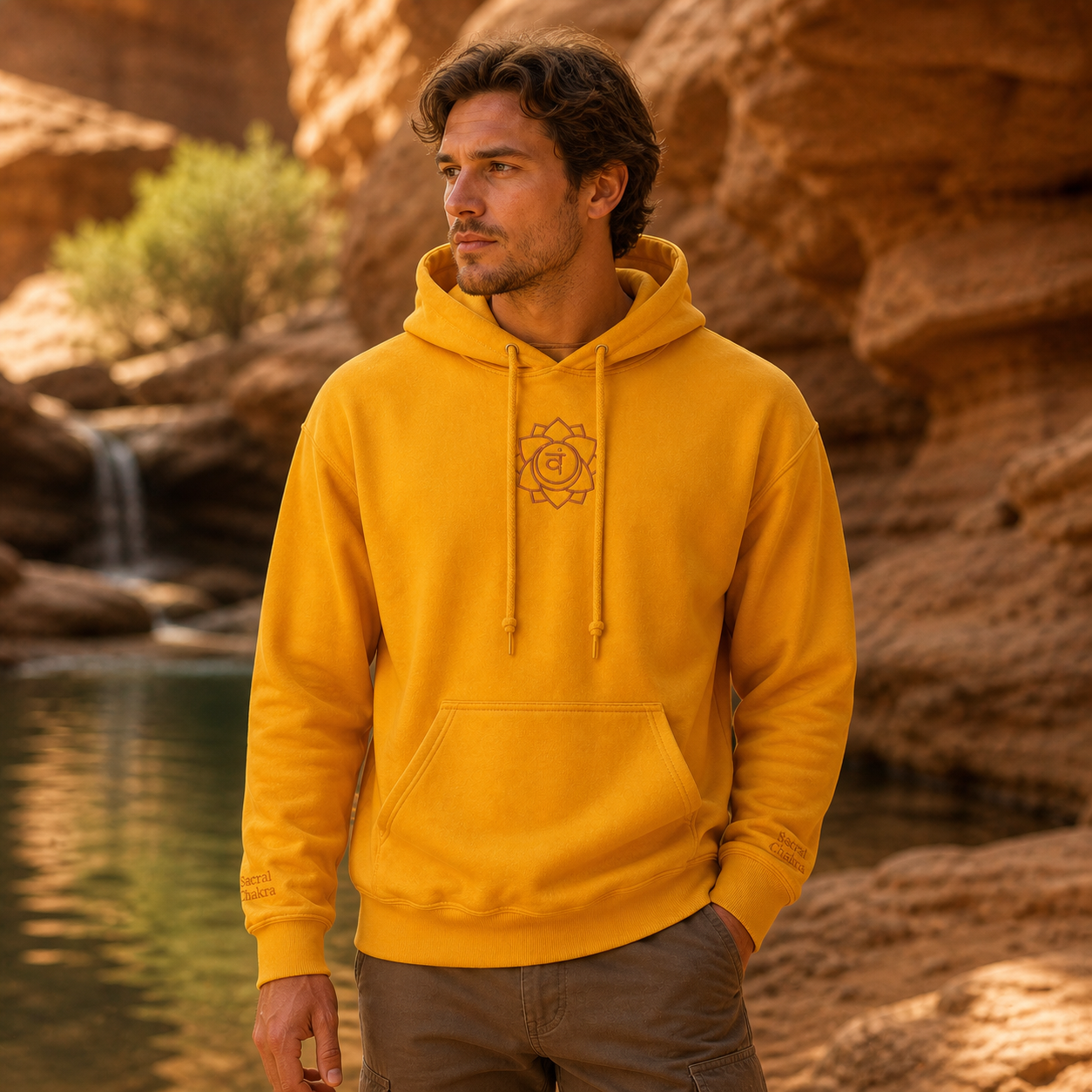 Sacral Chakra Hoodie in Gold – Bright Future product image