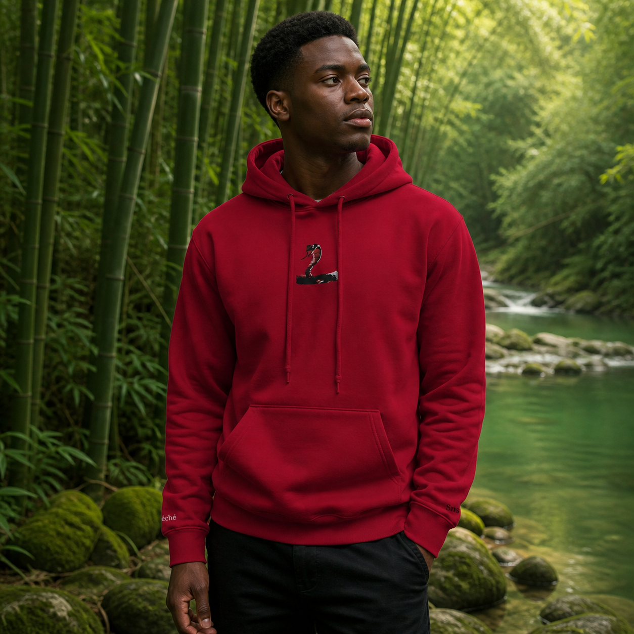 Snake Chinese Zodiac Hoodie in Cherry Red – Bright Future product image