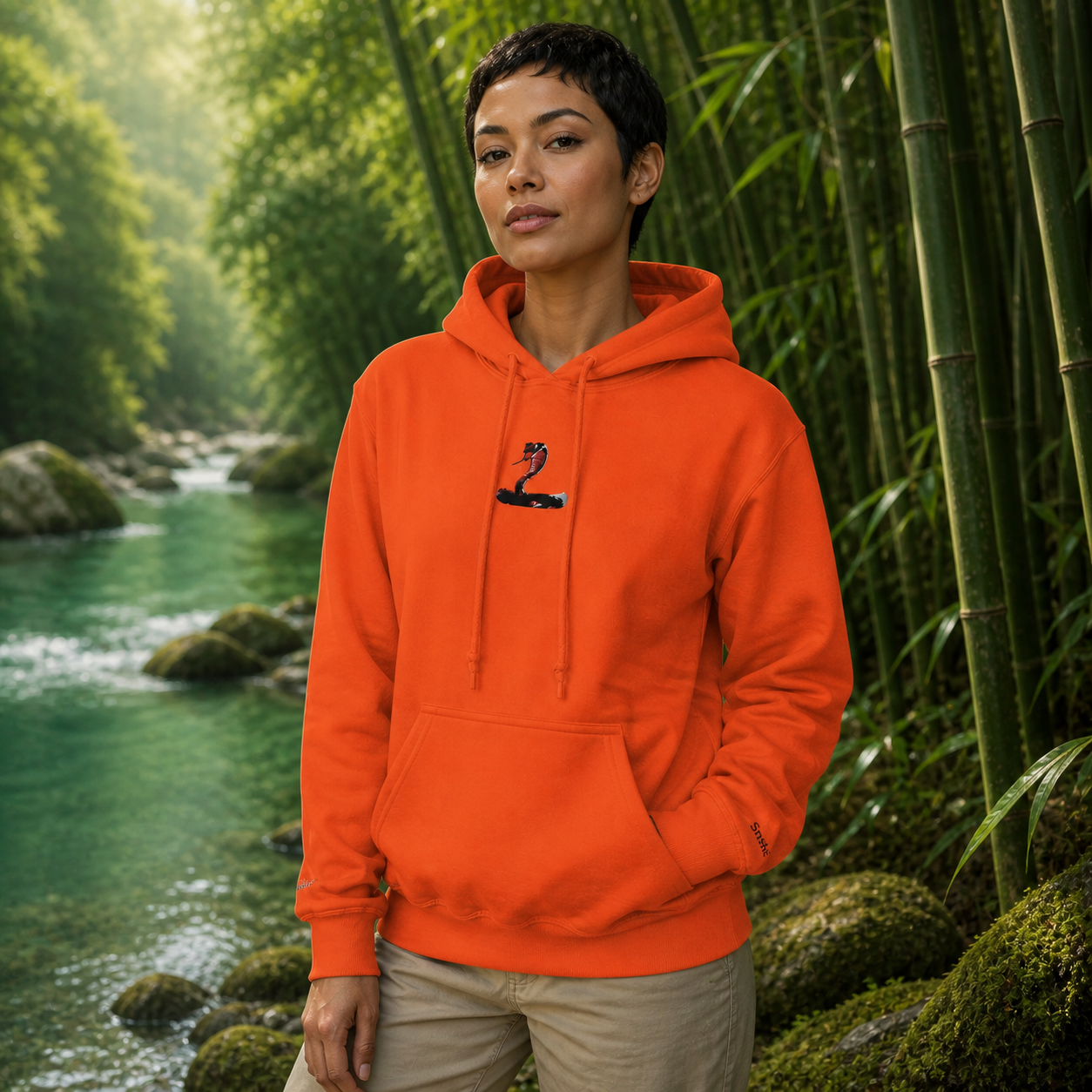 Snake Chinese Zodiac Hoodie in Orange – Bright Future product image
