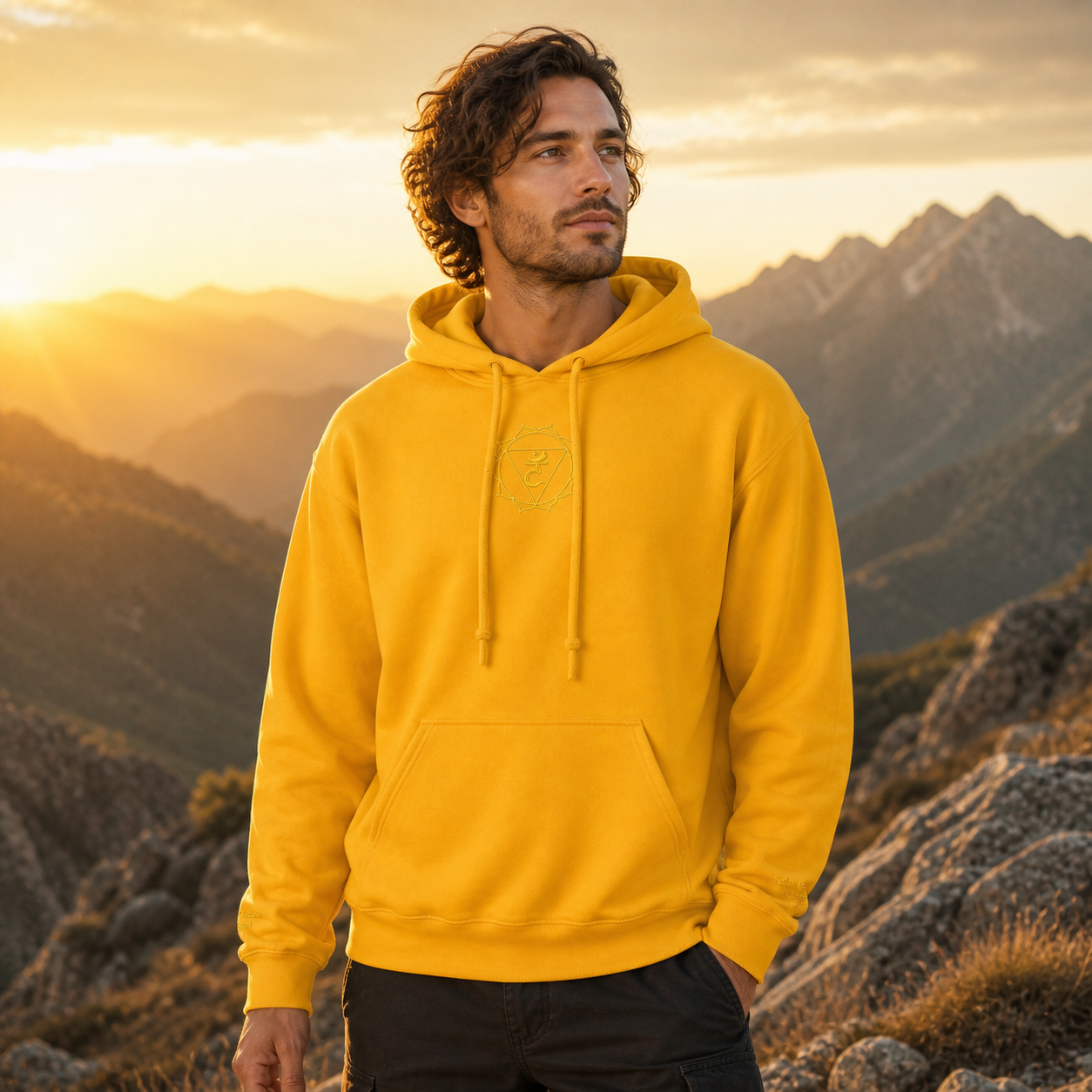 Solar Plexus Chakra Hoodie in Gold – Bright Future product image