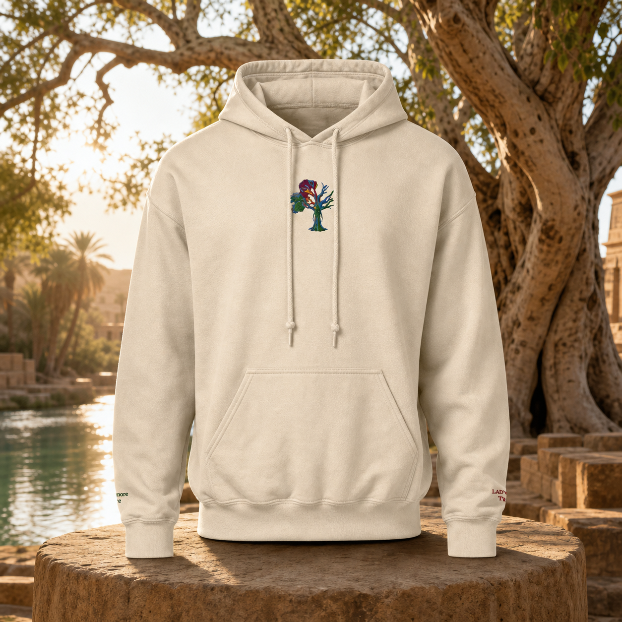 Lady of the Sycamore Symbol Hoodie in Sand – Bright Future product image