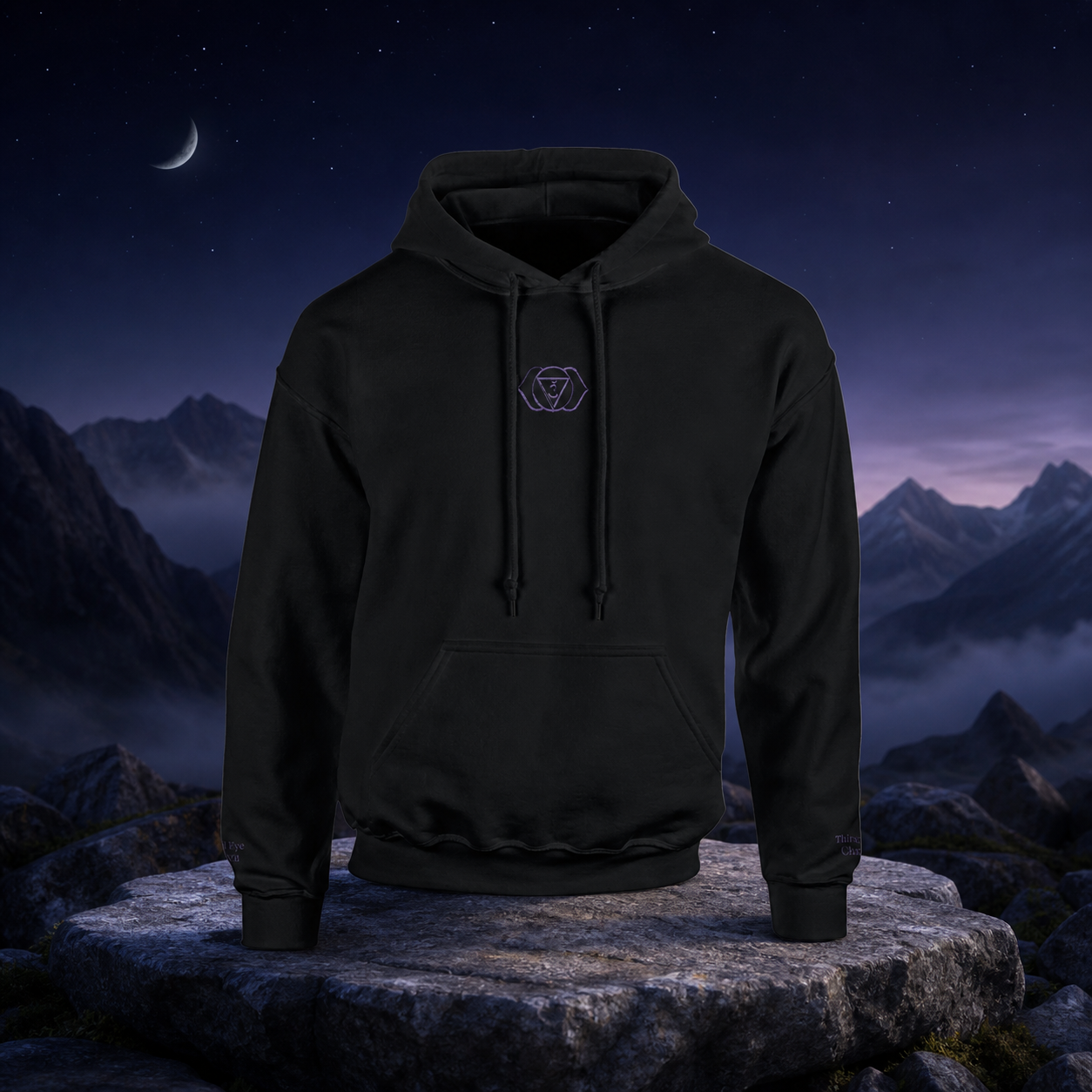 Third Eye Chakra Hoodie in Black – Bright Future product image