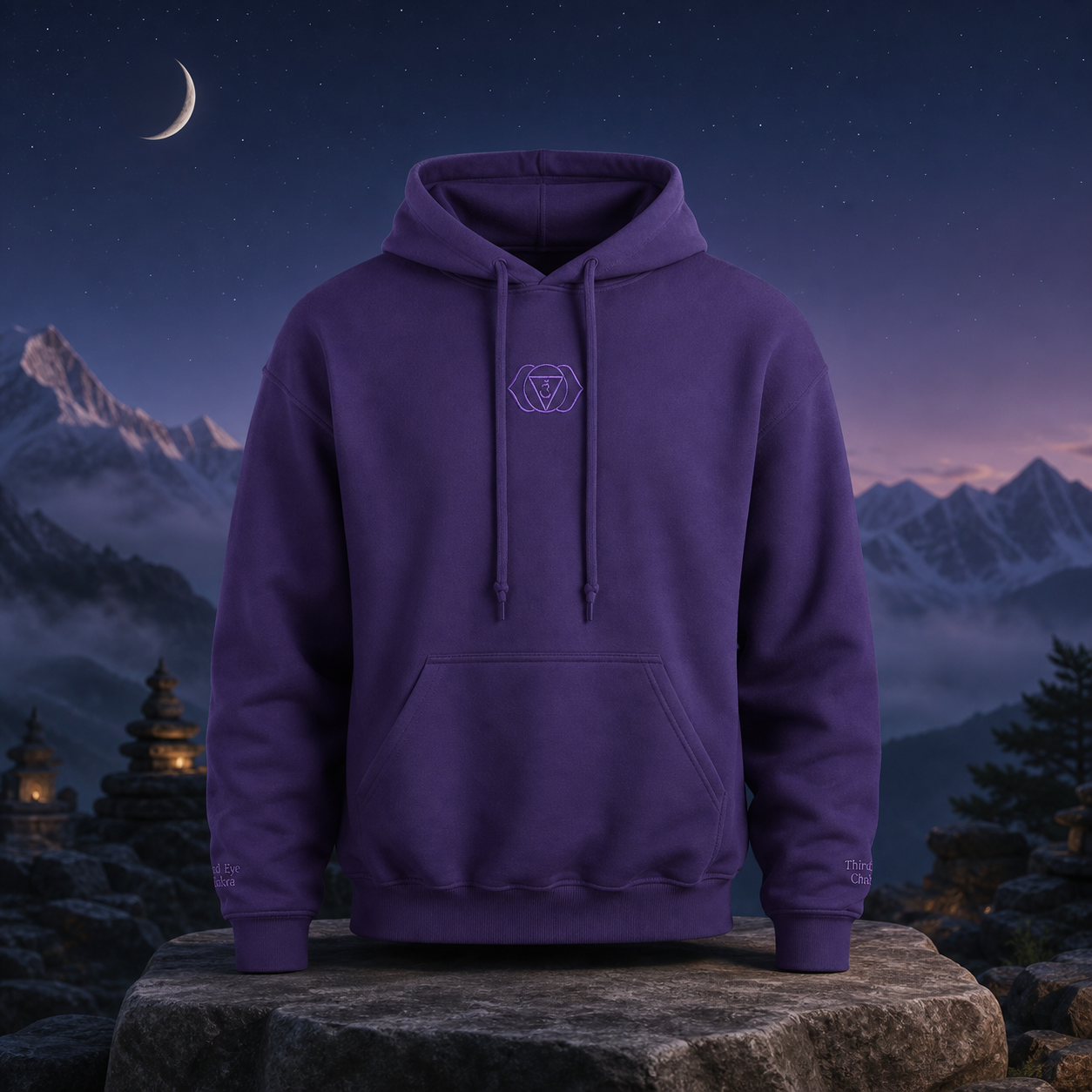 Third Eye Chakra Hoodie in Purple – Bright Future product image