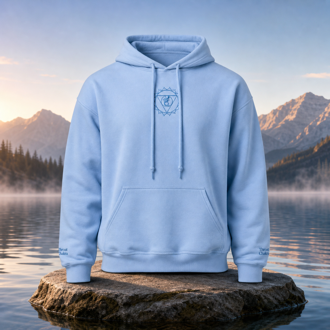 Throat Chakra Hoodie in Light Blue – Bright Future product image