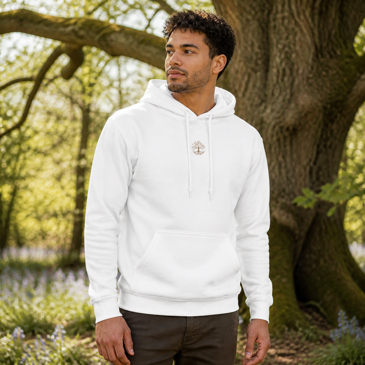 Tree of Life Symbol Hoodie in White – Bright Future product image