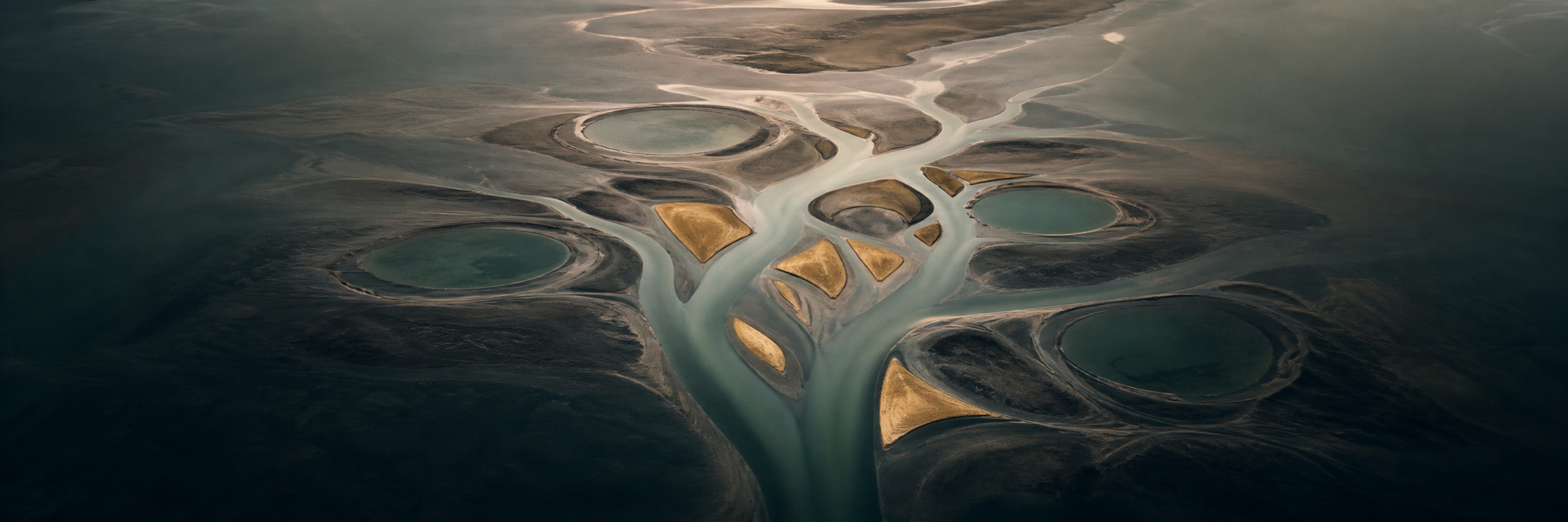 Signs and Symbols collection — aerial tidal patterns and natural geometry