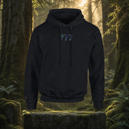 777 Forest Angel Number Hoodie in Black – Bright Future product image