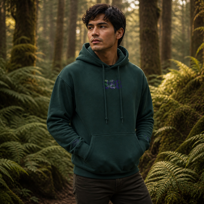 888 Forest Angel Number Hoodie in Forest Green – Bright Future product image