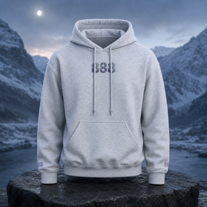 888 Snowy Mountain Angel Number Hoodie – Bright Future product image