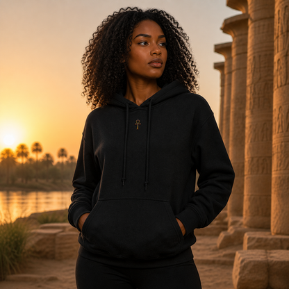 Ankh Symbol Hoodie in Black – Bright Future product image