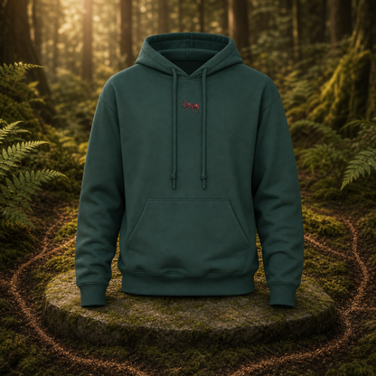 Ant Hoodie – Strength in Unity in Forest Green – Bright Future product image