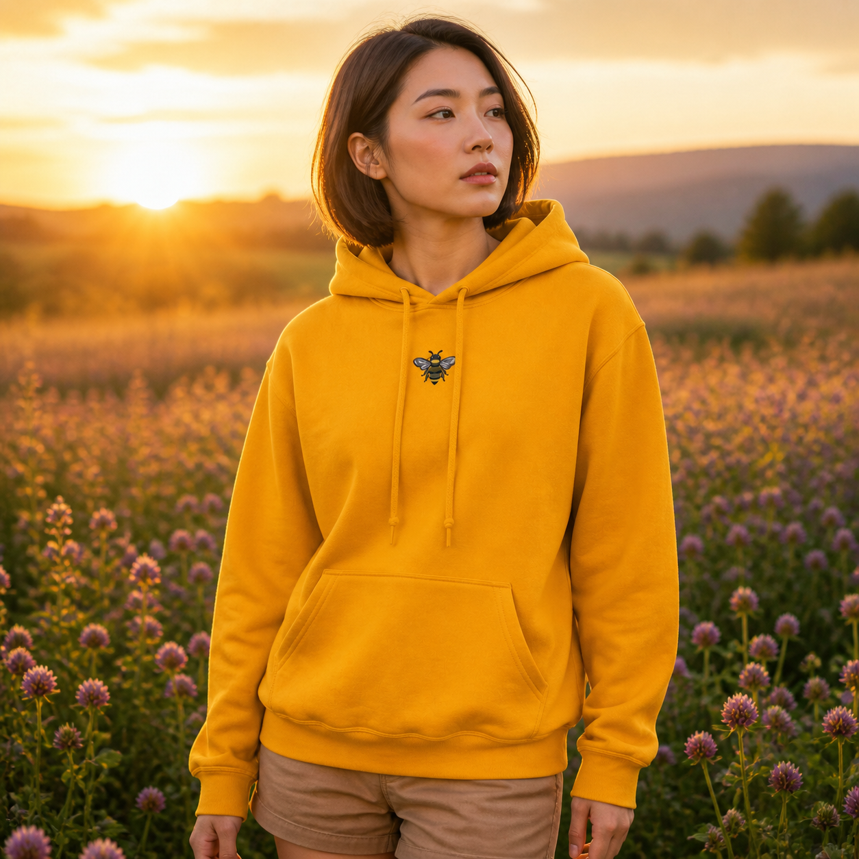 Bee Hoodie – Strength in Community in Gold – Bright Future product image