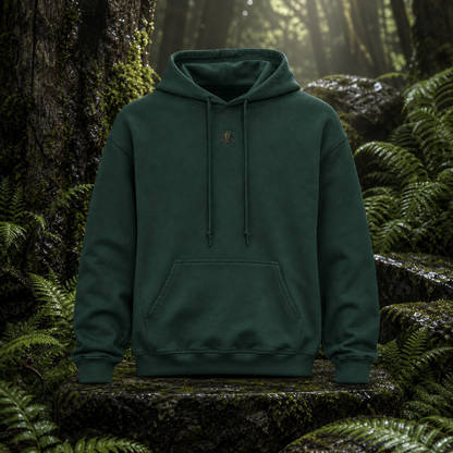 Beetle Hoodie – Resilience &amp; Renewal in Forest Green – Bright Future product image