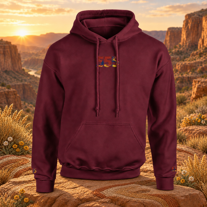 555 - Desert - Positive Change — original product design in a realistic scene with embroidered environmental details.