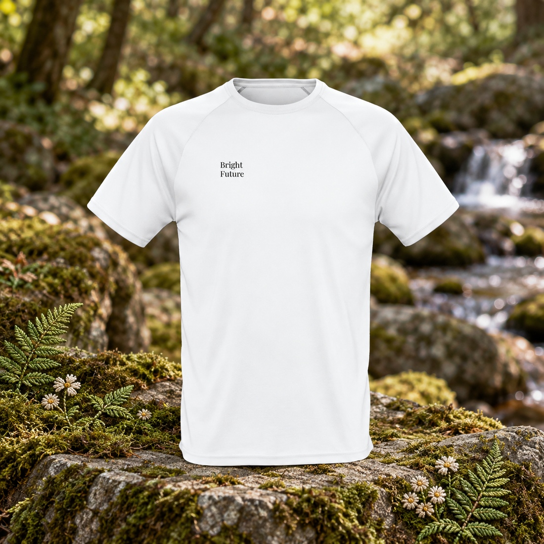 Bright Future Performance Jersey — original product design in a realistic scene with embroidered environmental details.