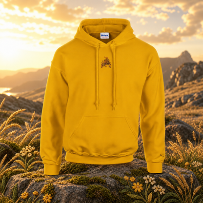 Leo (July 23 - August 22) – The Radiant Leade — original product design in a realistic scene with embroidered environmental details.