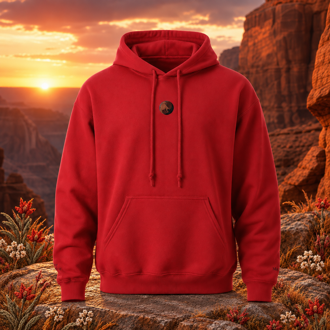 ♂ Mars – The Warrior — original product design in a realistic scene with embroidered environmental details.