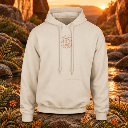Sacral Chakra (Svadhisthana) — original product design in a realistic scene with embroidered environmental details.