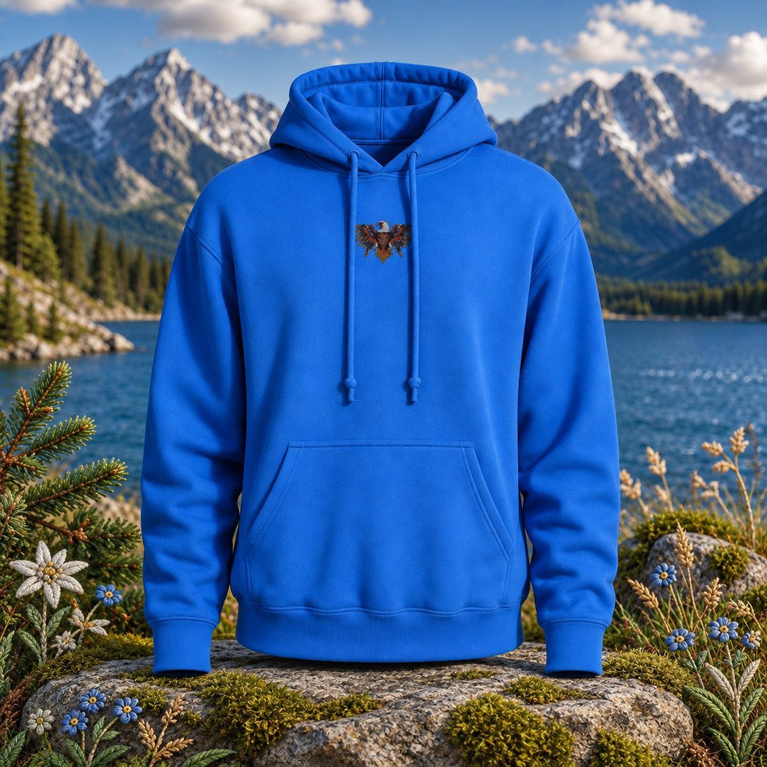 🦅 The Eagle – Vision, Strength &amp; Freedom — original product design in a realistic scene with embroidered environmental details.