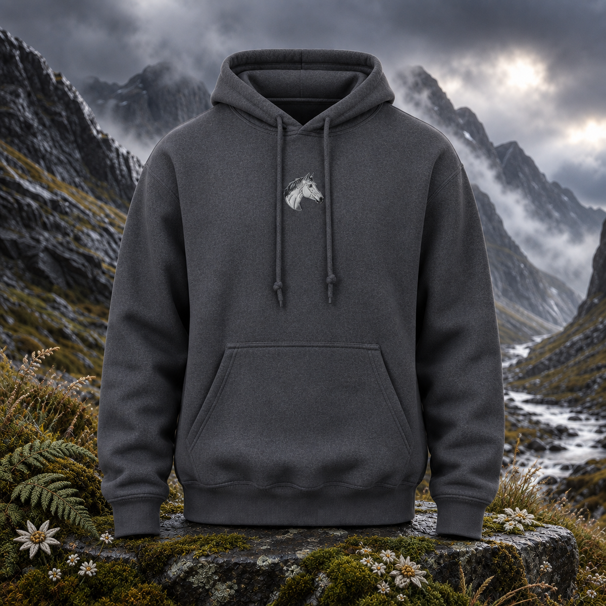 The Horse – Freedom, Spirit &amp; Strength — original product design in a realistic scene with embroidered environmental details.
