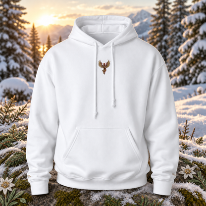 The Phoenix – Rebirth, Transformation &amp; Immortality — original product design in a realistic scene with embroidered environmental details.