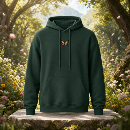 Butterfly Hoodie – Transformation &amp; Freedom in Forest Green – Bright Future product image