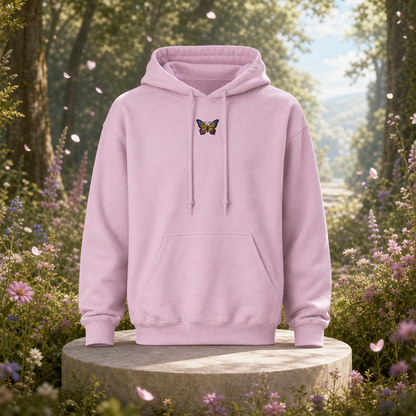 Butterfly Hoodie – Transformation &amp; Freedom in Light Pink – Bright Future product image