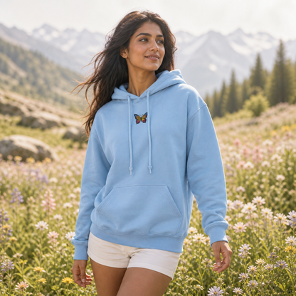 Butterfly Hoodie – Transformation &amp; Freedom in Light Blue – Bright Future product image