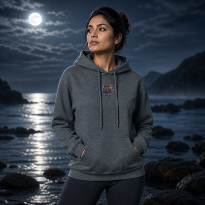 Cancer Zodiac Hoodie in Graphite Heather – Bright Future product image