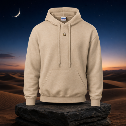 Crescent &amp; Star Symbol Hoodie in Sand – Bright Future product image