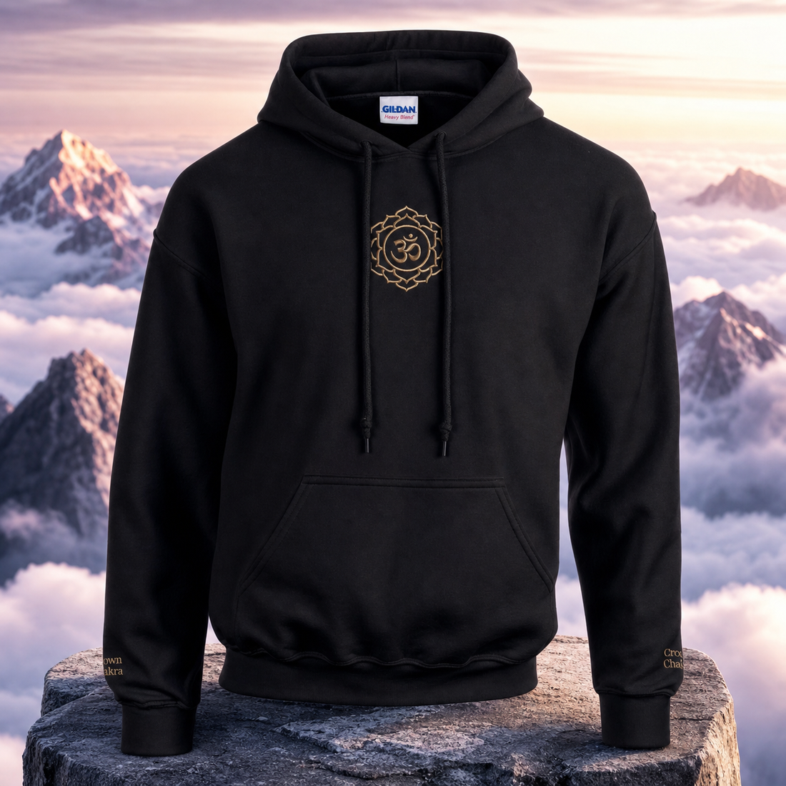 Crown Chakra Hoodie in Black – Bright Future product image