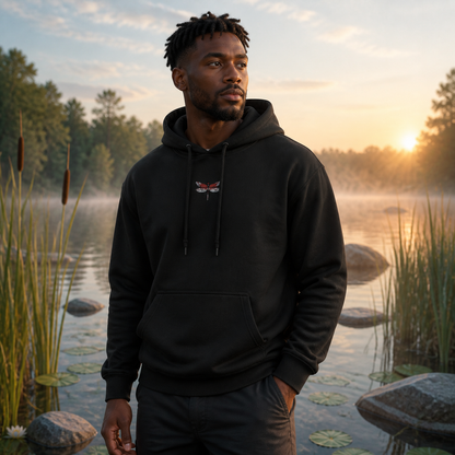 Dragonfly Hoodie – Change &amp; Clarity in Black – Bright Future product image