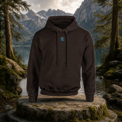 Earth Planet Hoodie in Dark Chocolate – Bright Future product image