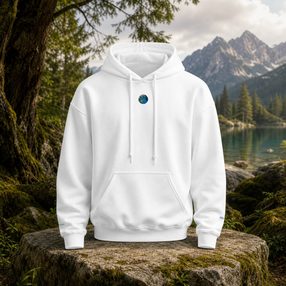 Earth Planet Hoodie in White – Bright Future product image
