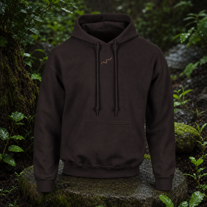Earthworm Hoodie Hoodie – Growth &amp; Renewal in Dark Chocolate – Bright Future product image