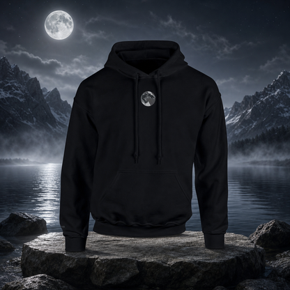Moon Symbol Hoodie in Black – Bright Future product image