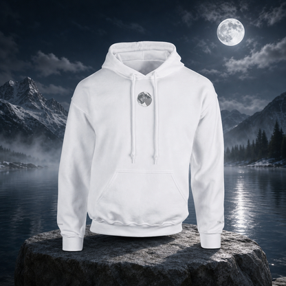 Moon Symbol Hoodie in White – Bright Future product image